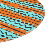 Waterverf strepen, helder kleurrijk patroon. snijplank (Hoek)