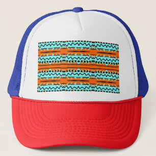 Waterverf strepen, helder kleurrijk patroon. trucker pet