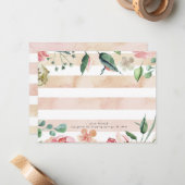 waterverf strepen lentesbloem notitiekaartje (Voorkant / Achterkant in situ)