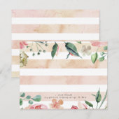 waterverf strepen lentesbloem notitiekaartje (Voorkant / Achterkant)