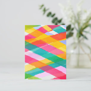 Waterverf strepen motieven 1 briefkaart