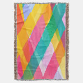 Waterverf strepen, motieven 1 deken (Voorkant Verticaal)