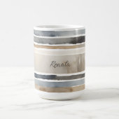 Waterverf Strepen Neutrale kleuren Koffiemok (Center)