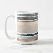 Waterverf Strepen Neutrale kleuren Koffiemok (Links)