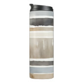 Waterverf Strepen Neutrale kleuren Thermosbeker (Geroteerd rechts)