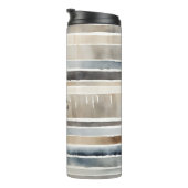Waterverf Strepen Neutrale kleuren Thermosbeker (Geroteerd rechts)