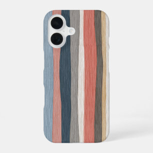 Waterverf Strepen Patroon Vintage iPhone 16 Hoesje