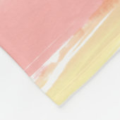 Waterverf Strepen Roze Blauw Geel Fleece Deken (Hoek)