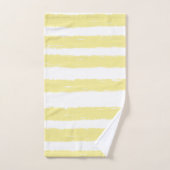 Waterverf Strepen Roze Geel Blauw Wit Bad Handdoek (Handdoek)
