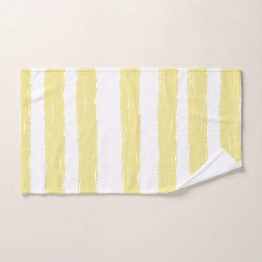 Waterverf Strepen Roze Geel Blauw Wit Bad Handdoek (Handdoek)