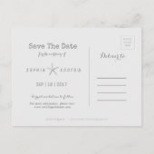 Waterverf strepen strand bruiloft opslaan van de d aankondigingskaart (Achterkant)