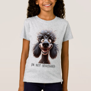 Waterverf Stressed Poodle Fun Dog Pet Animal T-shirt