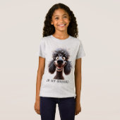 Waterverf Stressed Poodle Fun Dog Pet Animal T-shirt (Voorkant volledig)