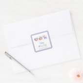 Waterverf Strik Bogen 4 Juli Vierkante Sticker (Envelop)