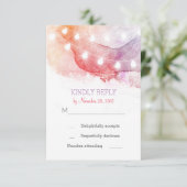 waterverf string lichten RSVP kaarten Kaartje (Staand voorkant)