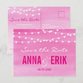 Waterverf String Lights Sla het Briefkaart Datum o (Voorkant / Achterkant)