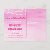 Waterverf String Lights Sla het Briefkaart Datum o (Achterkant)