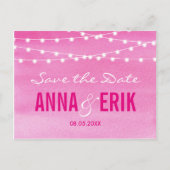 Waterverf String Lights Sla het Briefkaart Datum o (Voorkant)