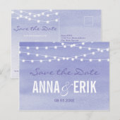 Waterverf String Lights Sla het Briefkaart Datum o (Voorkant / Achterkant)