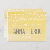 Waterverf String Lights Sla het Briefkaart Datum o (Voorkant / Achterkant)