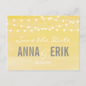 Waterverf String Lights Sla het Briefkaart Datum o (Voorkant)