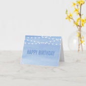 Waterverf String Lights Verjaardag Kaart (Gele Bloem)