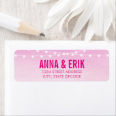 Waterverf String Lights Wedding Etiket (Insitu)