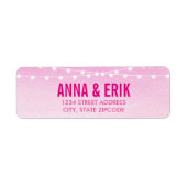 Waterverf String Lights Wedding Etiket (Voorkant)