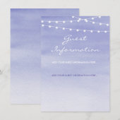 Waterverf String Lights Wedding Informatiekaartje (Voorkant / Achterkant)