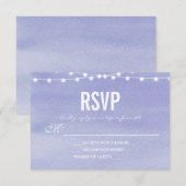 Waterverf String Lights Wedding RSVP Kaartje (Voorkant / Achterkant)
