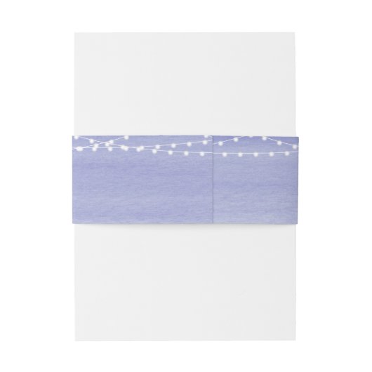 Waterverf String Lights Wedding Uitnodigingen Wikkel (Achterkant Voorbeeld)