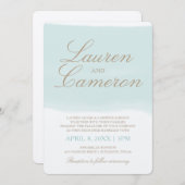 Waterverf Strip | Beach Turquoise Kaart (Voorkant / Achterkant)