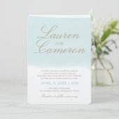 Waterverf Strip | Beach Turquoise Kaart (Staand voorkant)