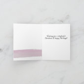 Waterverf Stripe en kerstboomklep Feestdagen Kaart (Binnen)