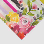 Waterverf Stripe Speelse Whimsical Roze Decoupage Tissuepapier (Detail)