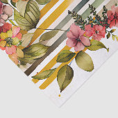 Waterverf Stripe Speelse Whimsical Roze Decoupage Tissuepapier (Detail)