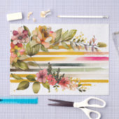 Waterverf Stripe Speelse Whimsical Roze Decoupage Tissuepapier (Craft)