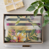 Waterverf Stripe Speelse Whimsical Roze Decoupage Tissuepapier (Geschenk)