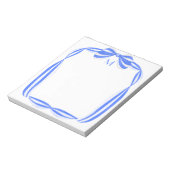 Waterverf Striped Bbon Bow Monogram Blocnote (Linkerzijde)