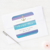Waterverf Striped Nautical Hartelijk dank Stickers (Envelop)