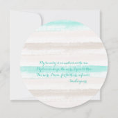 Waterverf Stripes Beach Thema Save the Date (Achterkant)