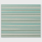 Waterverf Stripes Blauwgroen, Celadon Blue, Olive  Cadeaupapier (Vlak)