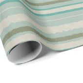 Waterverf Stripes Blauwgroen, Celadon Blue, Olive  Cadeaupapier (Rol Hoek)