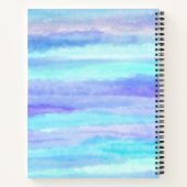 Waterverf Stripes Blue Monogram Notitieboek (Achterkant)