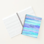 Waterverf Stripes Blue Monogram Notitieboek (Binnen)
