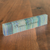 Waterverf Stripes Desk Naambordje (Zijkant)