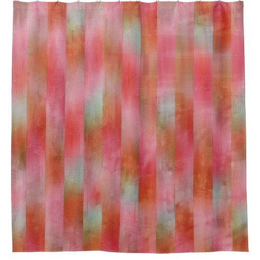 Waterverf Stripes Douchegordijn (Voorkant)