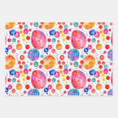 Waterverf Stripes en Polka Dots Kleurrijk Inpakpapier Vel (Voorkant 2)