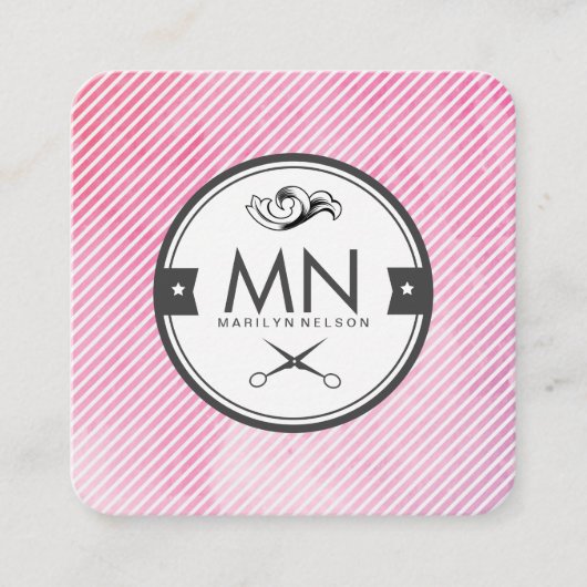 Waterverf Stripes Fancy Stylist Label (Voorkant)