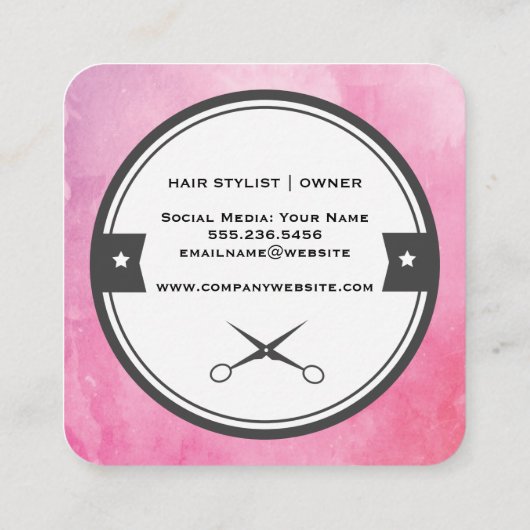 Waterverf Stripes Fancy Stylist Label (Achterkant)